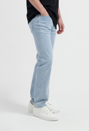 Bryce Mid Straight - Light Stone from Mud Jeans