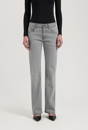 Carry Mid Straight - Light Grey from Mud Jeans
