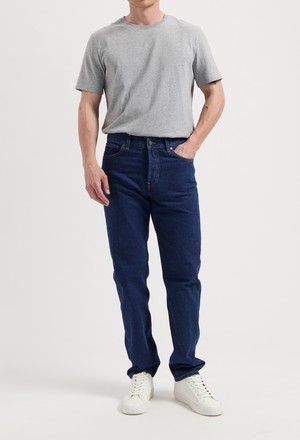 John Mid Straight - Stone Indigo from Mud Jeans