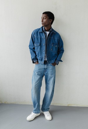 Benny Denim Jacket - Medium Stone from Mud Jeans
