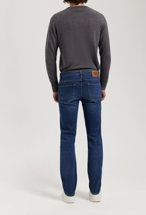 Bryce Mid Straight - Rustic Blue from Mud Jeans