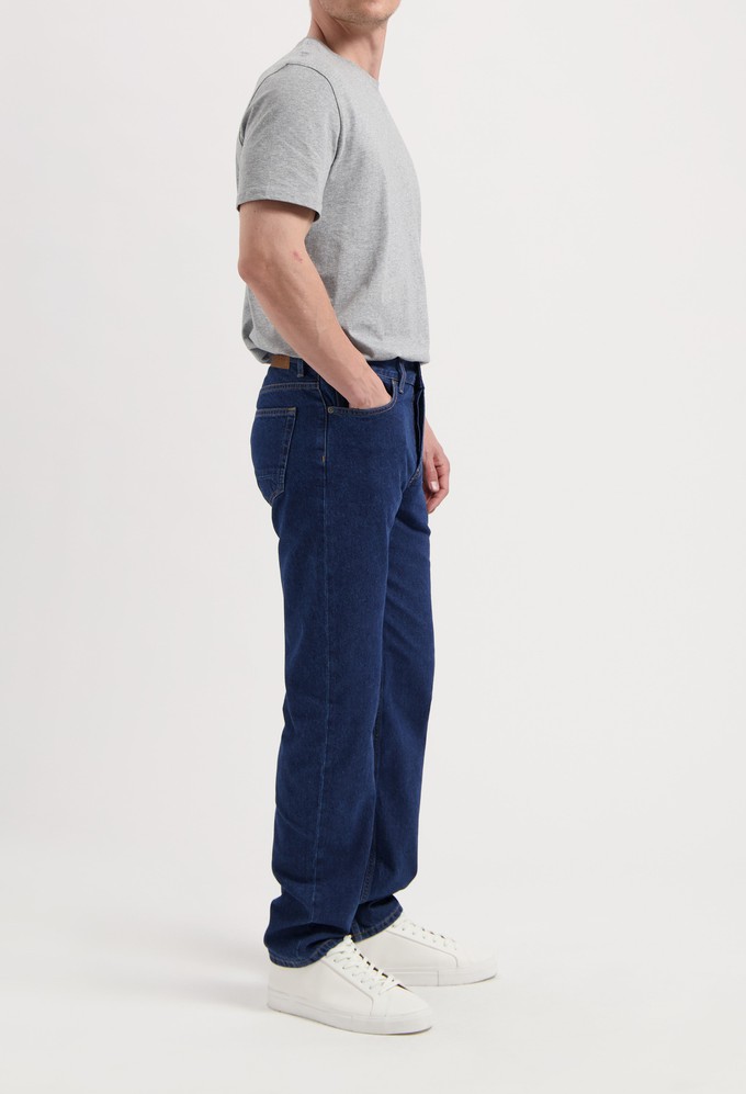 John Mid Straight - Stone Indigo from Mud Jeans