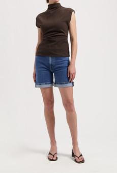 Luna Mid Short - Stone Vintage via Mud Jeans