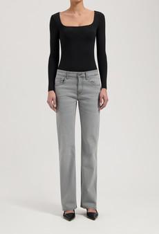 Carry Mid Straight - Light Grey via Mud Jeans