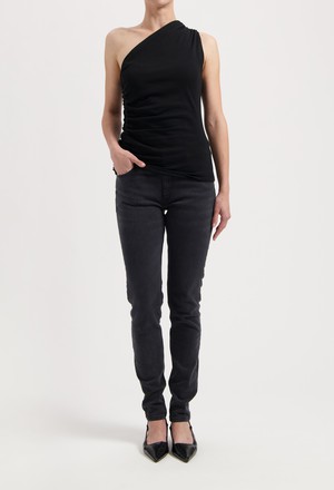 Skyler Mid Skinny - Authentic Black from Mud Jeans
