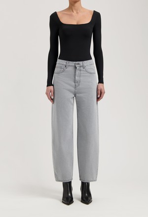 Brooke High Barrel - Light Grey from Mud Jeans