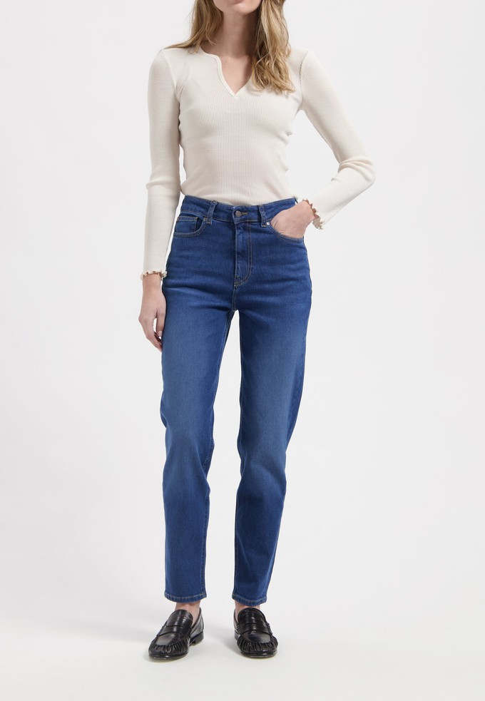 Mams High Tapered - Stone Indigo from Mud Jeans