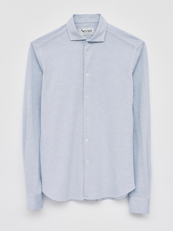 Recycled Sky Dobby Cut Away Shirt from Neem London