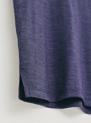 ZQ Merino Navy Stripe Super 120s T-Shirt from Neem London