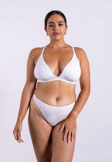 High Rise Thong, White via Not Basics