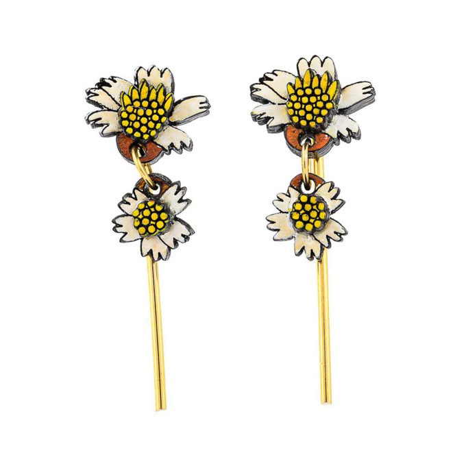 Paguro Upcycle Reclaimed Wood Earrings Pilosa Flower Design from Paguro Upcycle