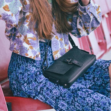 Reina Recycled Rubber Vegan Handbag from Paguro Upcycle