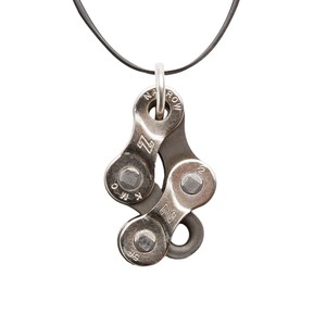 Bikeman Recycled Bike Chain Pendant Necklace from Paguro Upcycle