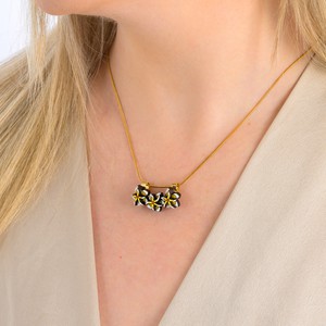 Reclaimed Wood Necklace with Floral Design - Kamboja Frangipani from Paguro Upcycle