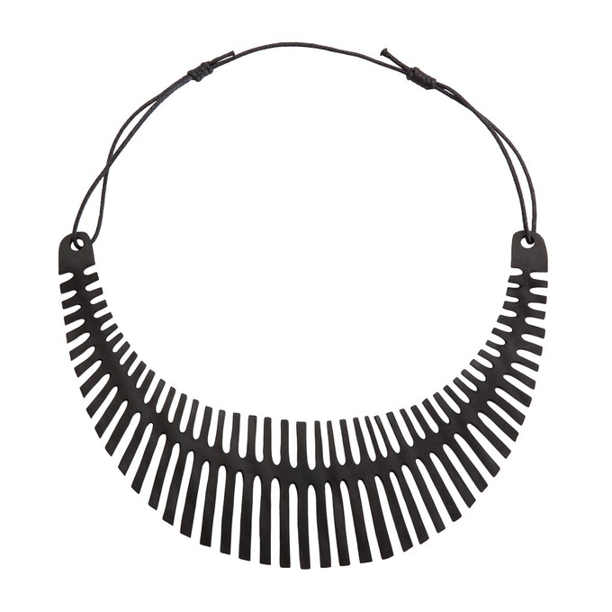 Fishbone Upcycled Inner Tube Necklace from Paguro Upcycle
