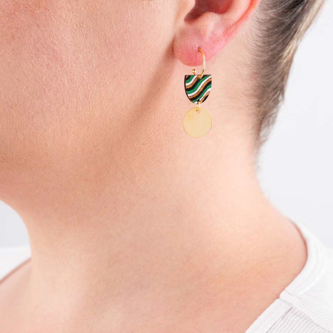 Rawan Recycled Wood Earrings from Paguro Upcycle