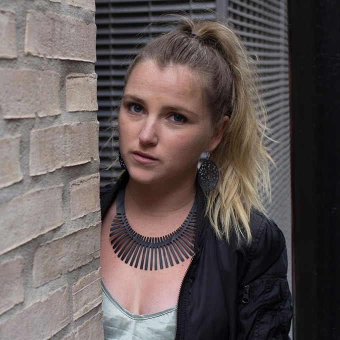 Fishbone Upcycled Inner Tube Necklace from Paguro Upcycle