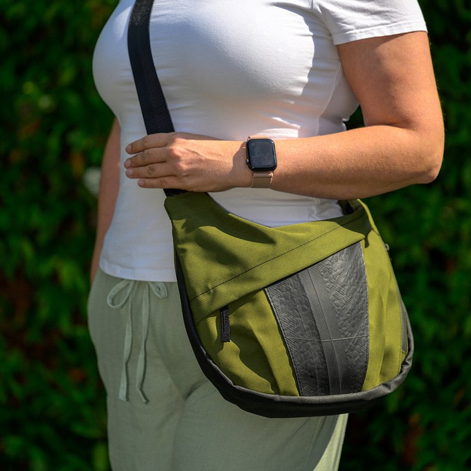 Jalan Upcycled Crossbody Sling Hobo Bag from Paguro Upcycle