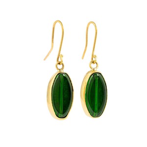 Tena Recycled Glass & Brass Earrings from Paguro Upcycle