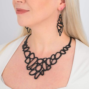 Pebble Statement Recycled Rubber Necklace from Paguro Upcycle