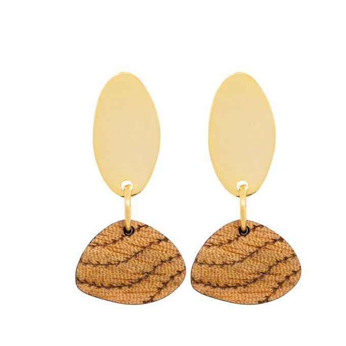 Blarak Sahirit Recycled Wood Earrings from Paguro Upcycle