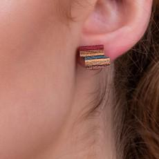 Zig Recycled Skateboard Stud Earrings via Paguro Upcycle
