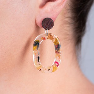 Opal Statement Recycled Skateboard & Resin Earrings from Paguro Upcycle