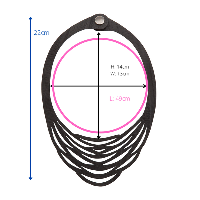 Autumn Vegan Rubber Statement Necklace from Paguro Upcycle