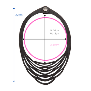 Autumn Vegan Rubber Statement Necklace from Paguro Upcycle