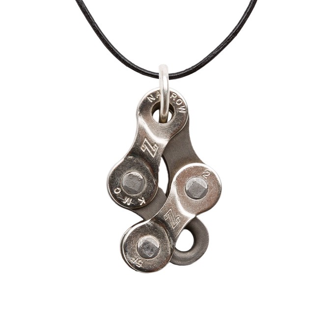 Bikeman Recycled Bike Chain Pendant Necklace from Paguro Upcycle