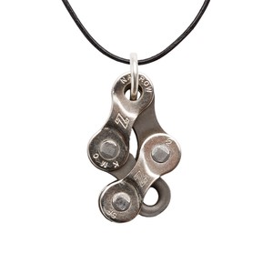 Bikeman Recycled Bike Chain Pendant Necklace from Paguro Upcycle