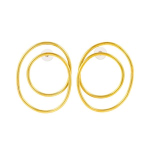 Dira Recycled Brass Statement Earrings from Paguro Upcycle