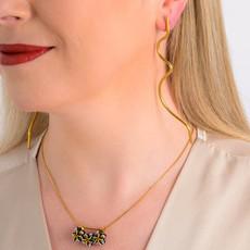 Wimbi Recycled Brass Statement Earrings via Paguro Upcycle