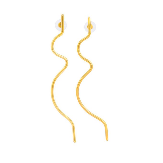 Wimbi Recycled Brass Statement Earrings from Paguro Upcycle