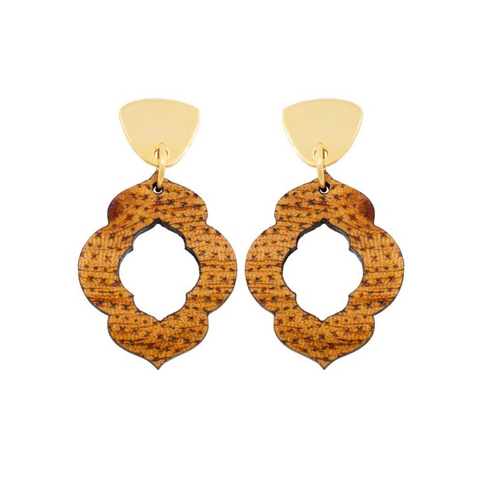 Herangan Recycled Wood Earrings from Paguro Upcycle