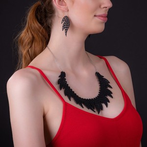 Upcycled Sunburst Inner Tube Necklace - Eco Jewelry from Paguro Upcycle