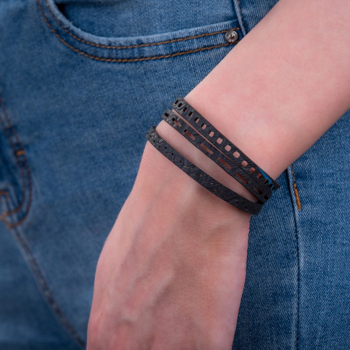 Triplet Unisex Upcycled Inner Tube Bracelet Eco-Friendly from Paguro Upcycle