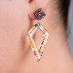 Trixie Statement Recycled Skateboard & Resin Earrings from Paguro Upcycle