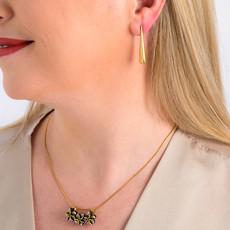 Jelani Teardrop Recycled Brass Earrings via Paguro Upcycle