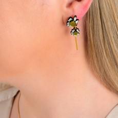 Paguro Upcycle Reclaimed Wood Earrings Pilosa Flower Design via Paguro Upcycle