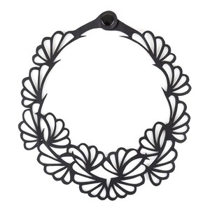 Violets Upcycled Statement Vegan Flower Necklace from Paguro Upcycle