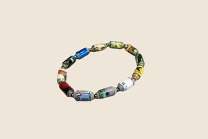 Bracelet made of cylindrical paper beads "Kribi" from PEARLS OF AFRICA