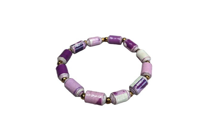 Bracelet made of cylindrical paper beads "Kribi" from PEARLS OF AFRICA