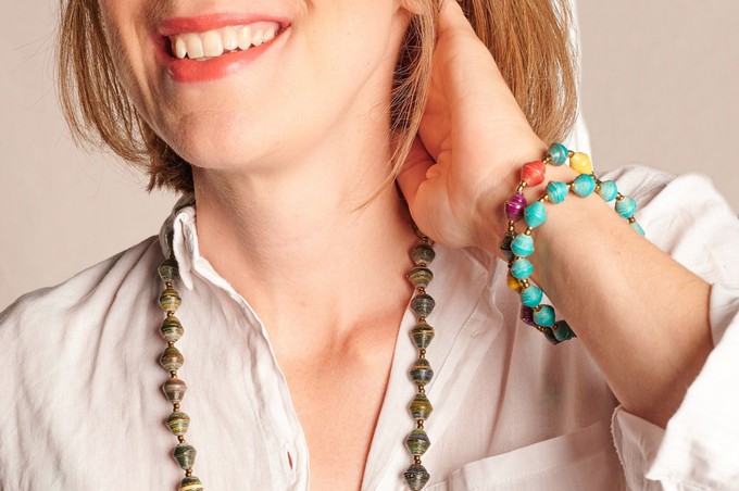 Jewelry set chic & simple: necklace Saint Tropez with bracelet Africa 1 Row from PEARLS OF AFRICA