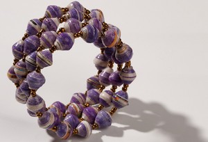 Creole bracelet with paper beads "Viva Bangle" from PEARLS OF AFRICA