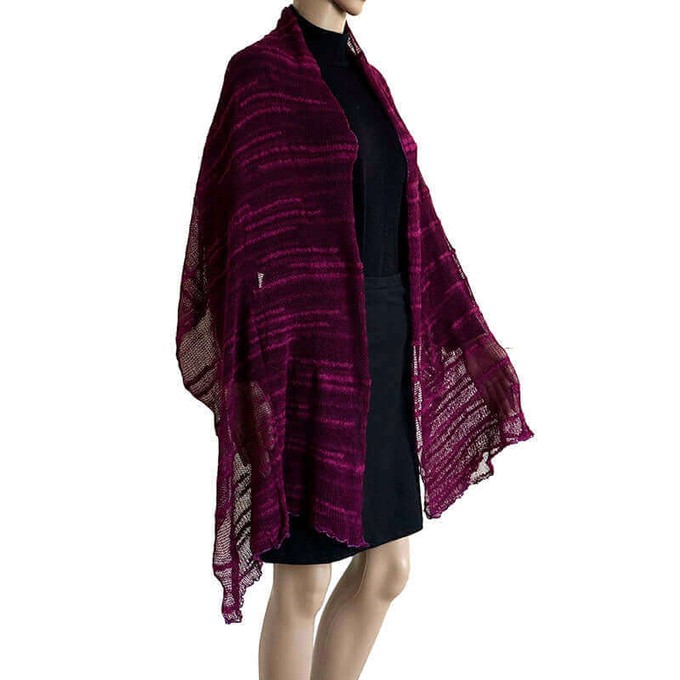 Shawl Fuchsia - Pima Cotton and Bamboo - Lovely and Versatile from Quetzal Artisan