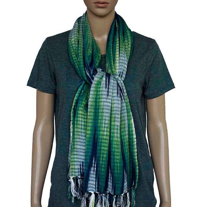 Shawl Indigo Hills - Natural Dyed - Ecofriendly & Fairtrade from Quetzal Artisan