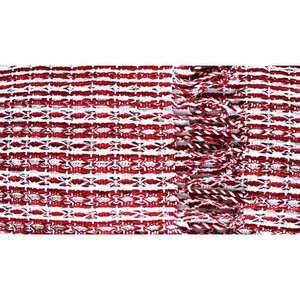 Red White Scarf - Eco-friendly Fairtrade Red Cotton Scarf from Quetzal Artisan
