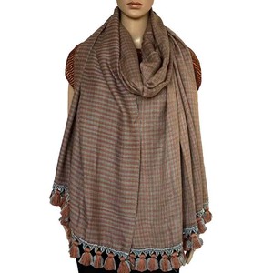 Shawl Light Brown - Oversized - Sustainable and Fairtrade from Quetzal Artisan