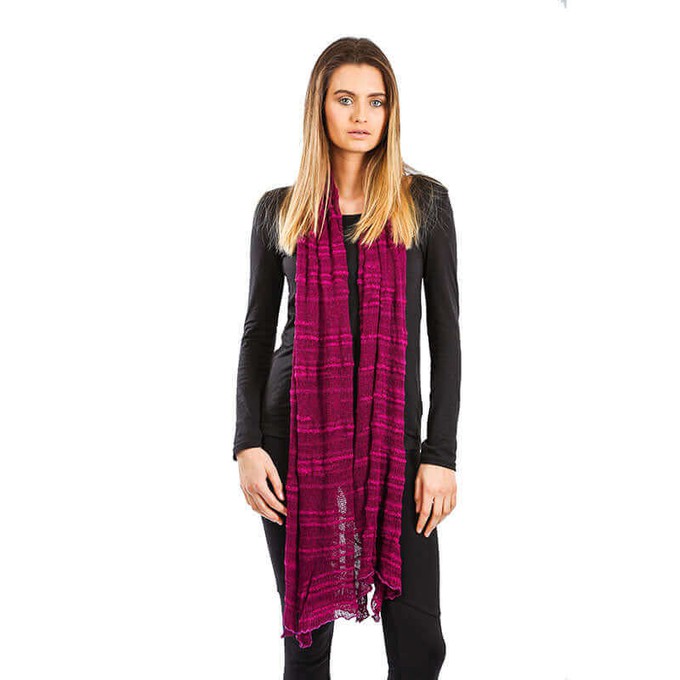 Shawl Fuchsia - Pima Cotton and Bamboo - Lovely and Versatile from Quetzal Artisan